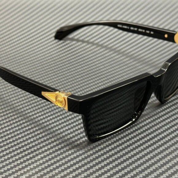 VERSACE Black Grey Men's 55 mm Sunglasses - Picture 3 of 5